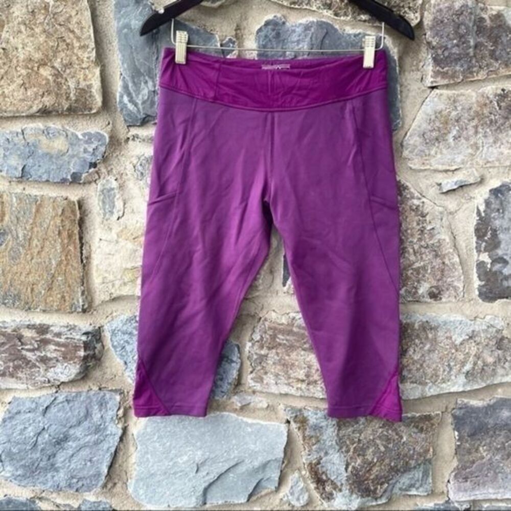 Patagonia Worn Wear Cropped Pants Purple Organic Cotton Blend Casual Outdoor